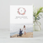 Roze Kersenbloesem Bloemige Afbeelding Bewaar de D Save The Date (Staand voorkant)