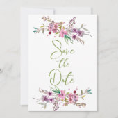 Roze Kersenbloesem Bloemige Bewaar De Datum Save The Date (Voorkant)