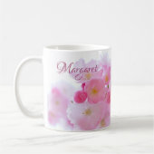 Roze Kersenbloesem Bloemige Koffiemok (Links)