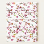 Roze Kersenbloesem Bloemige Trouwplanner Planner (Achterkant)