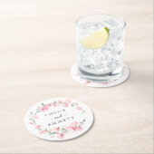 Roze Kersenbloesem Bloemkrans Ronde Kartonnen Onderzetter (Insitu)