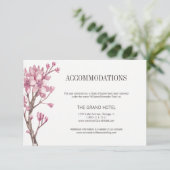 Roze Kersenbloesem Bloemstuk Accommodaties Informatiekaartje (Staand voorkant)