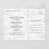 Roze Kersenbloesem Bloemstuk Save The Date Uitnodiging Briefkaart (Achterkant)