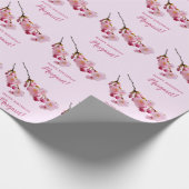 Roze Kersenbloesem Bloesem Branches Happy Birthday Cadeaupapier (Hoek)