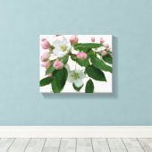 roze kersenbloesem bloesem mooi modern canvas afdruk (Insitu (Houten vloer))