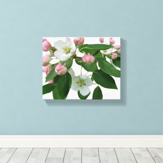 roze kersenbloesem bloesem mooi modern canvas afdruk (Insitu (Houten vloer))
