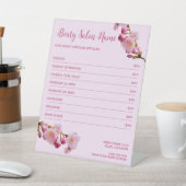 Roze Kersenbloesem Bloesem Spa Diensten Prijslijst Reclamebord Met Voetstuk (Insitu)