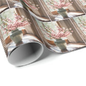 Roze Kersenbloesem Boeket Cadeaupapier (Rol Hoek)