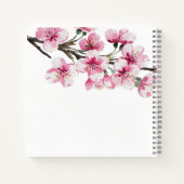 Roze Kersenbloesem Botanische Bruidsdouche Notitieboek (Achterkant)
