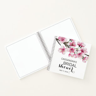 Roze Kersenbloesem Botanische Bruidsdouche  Notitieboek