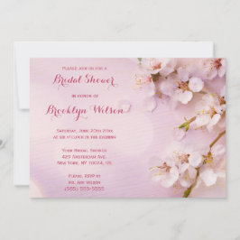 Roze Kersenbloesem Bruidsfeest Uitnodigingen