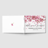 Roze Kersenbloesem Bruiloft Gastenboek (Volledig)