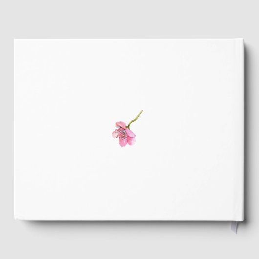 Roze Kersenbloesem Bruiloft Gastenboek (Achterkant)