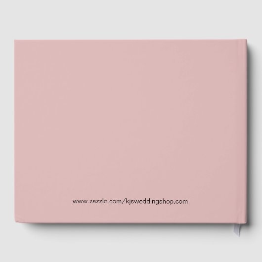 Roze Kersenbloesem Bruiloft of Douche Gastenboek (Achterkant)