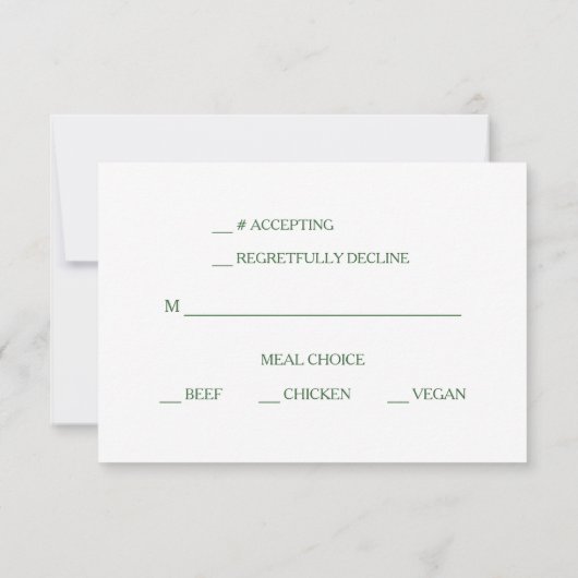 Roze Kersenbloesem Bruiloft RSVP (Achterkant)