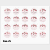 Roze Kersenbloesem Bruiloft Stickers (Vel)