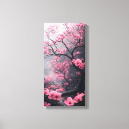 Roze Kersenbloesem Canvas Wandkunst – Sakuraboom Afdruk