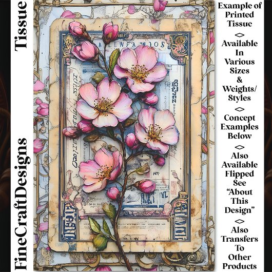Roze Kersenbloesem DA2R Decoupage Tissuepapier