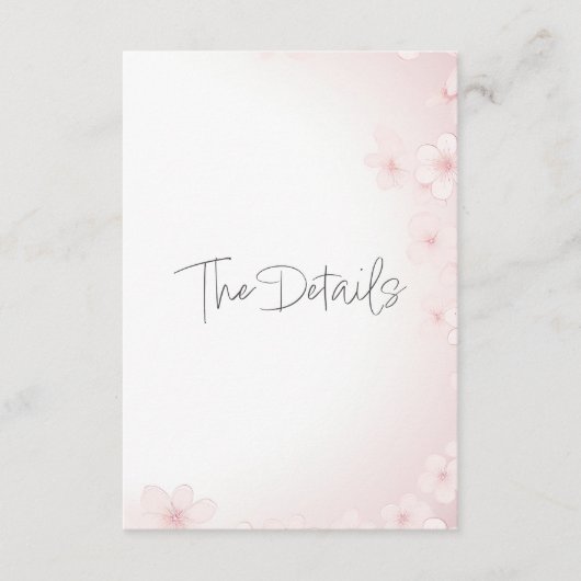 Roze Kersenbloesem De Details Behuizing Kaart (Voorkant)
