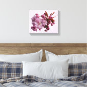  roze kersenbloesem eenvoudige mooie bloemen canvas afdruk (Insitu (Slaapkamer))