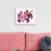  roze kersenbloesem eenvoudige mooie bloemen canvas afdruk (Insitu (Woonkamer))
