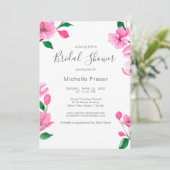 Roze kersenbloesem. Floral Spring Vrijgezellenfees Kaart (Staand voorkant)