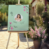 Roze Kersenbloesem Foto Handtekeningen Poster