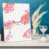 Roze kersenbloesem fotoplaat (Zijkant)