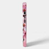 Roze Kersenbloesem Fuchsia iPhone / iPad hoes (Achterkant / Links)