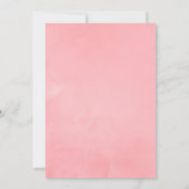 Roze Kersenbloesem Geometrische Verlovingsfeest Kaart (Achterkant)