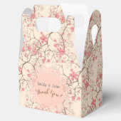 Roze Kersenbloesem Gepersonaliseerde geveldoos Bedankdoosjes (Geopend)