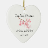 Roze Kersenbloesem Huwelijkscadeau Sakura  Keramisch Ornament (Rechts)