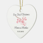 Roze Kersenbloesem Huwelijkscadeau Sakura  Keramisch Ornament (Links)