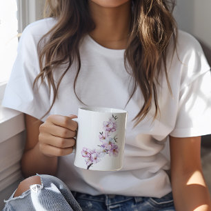Roze Kersenbloesem Keramiek Koffiemok