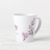Roze Kersenbloesem Keramiek  Latte Mok (Rechterhoek)