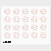 Roze Kersenbloesem Krans Bedankt Sticker (Vel)