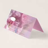 roze kersenbloesem lente bruiloft kaart (Achterkant)