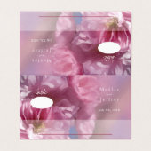 roze kersenbloesem lente bruiloft kaart (Buitenkant ongevouwen)