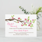 Roze kersenbloesem lente bruiloft vrijgezellenfees kaart (Staand voorkant)