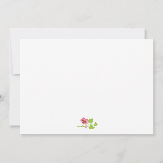 Roze kersenbloesem lente bruiloft vrijgezellenfees kaart (Achterkant)