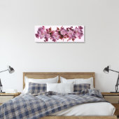 roze kersenbloesem mooie bloemige kunst canvas afdruk (Insitu (Slaapkamer))