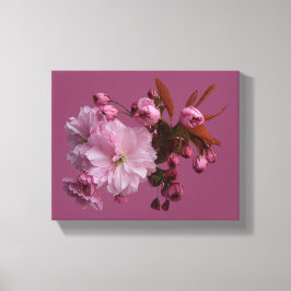  roze kersenbloesem mooie moderne bloemen canvas afdruk