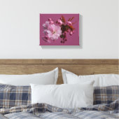  roze kersenbloesem mooie moderne bloemen canvas afdruk (Insitu (Slaapkamer))