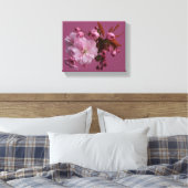  roze kersenbloesem mooie moderne bloemen canvas afdruk (Insitu (Slaapkamer))