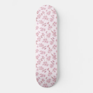 Roze Kersenbloesem Naadloos Bloemmotief Persoonlijk Skateboard
