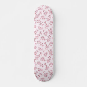 Roze Kersenbloesem Naadloos Bloemmotief Persoonlijk Skateboard