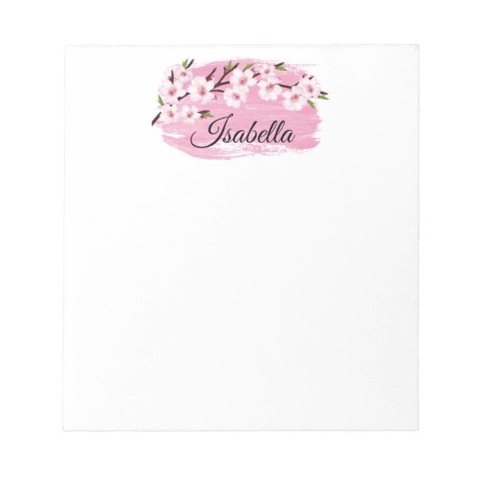 Roze Kersenbloesem Notitieblok (Voorkant)