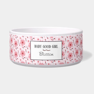 Roze Kersenbloesem Patroon Baby Goed Meisje Voerbakje