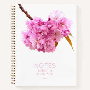 Roze Kersenbloesem Persoonlijke Bloemen Notitieboek