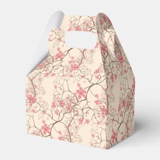 Roze Kersenbloesem Persoonlijke Gable Doos Bedankdoosjes (Achterkant)